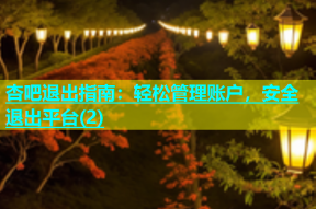 杏吧退出指南：轻松管理账户，安全退出平台(2)