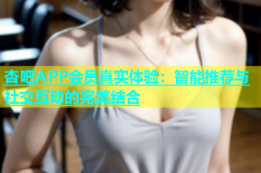 杏吧APP会员真实体验：智能推荐与社交互动的完美结合