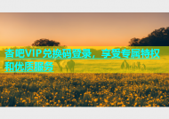 杏吧VIP兑换码登录，享受专属特权和优质服务