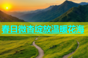 春日微杏绽放温暖花海