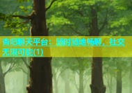 杏吧聊天平台：随时随地畅聊，社交无限可能(1)