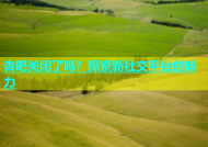 杏吧关闭了吗？探索新社交平台的魅力