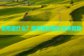 杏吧是什么？发现更好的社交体验和
