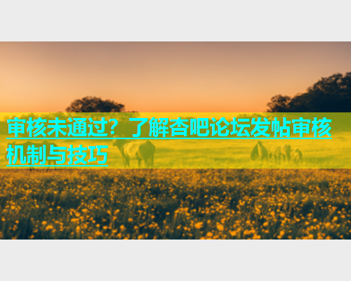 审核未通过？了解杏吧论坛发帖审核机制与技巧  第2张